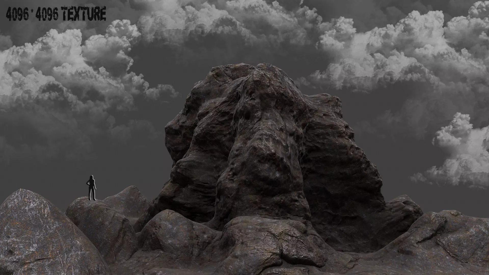 mountain rock 3D model_0