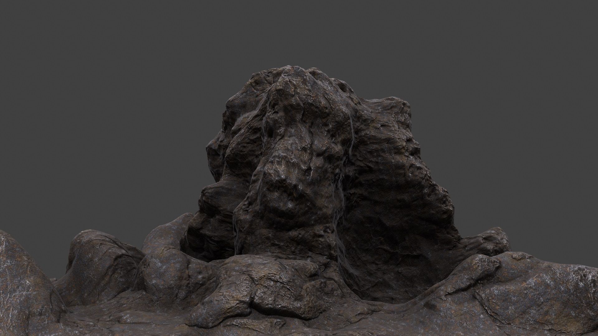 mountain rock 3D model_2