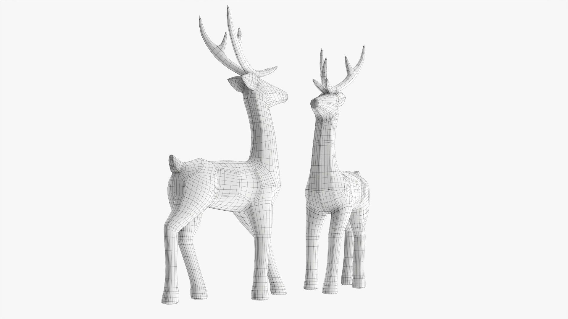 Black decorative reindeer 3D model_7