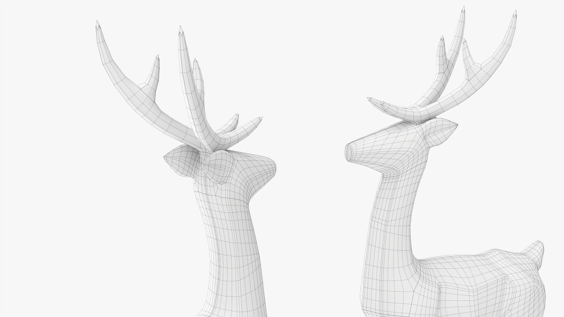 Black decorative reindeer 3D model_8