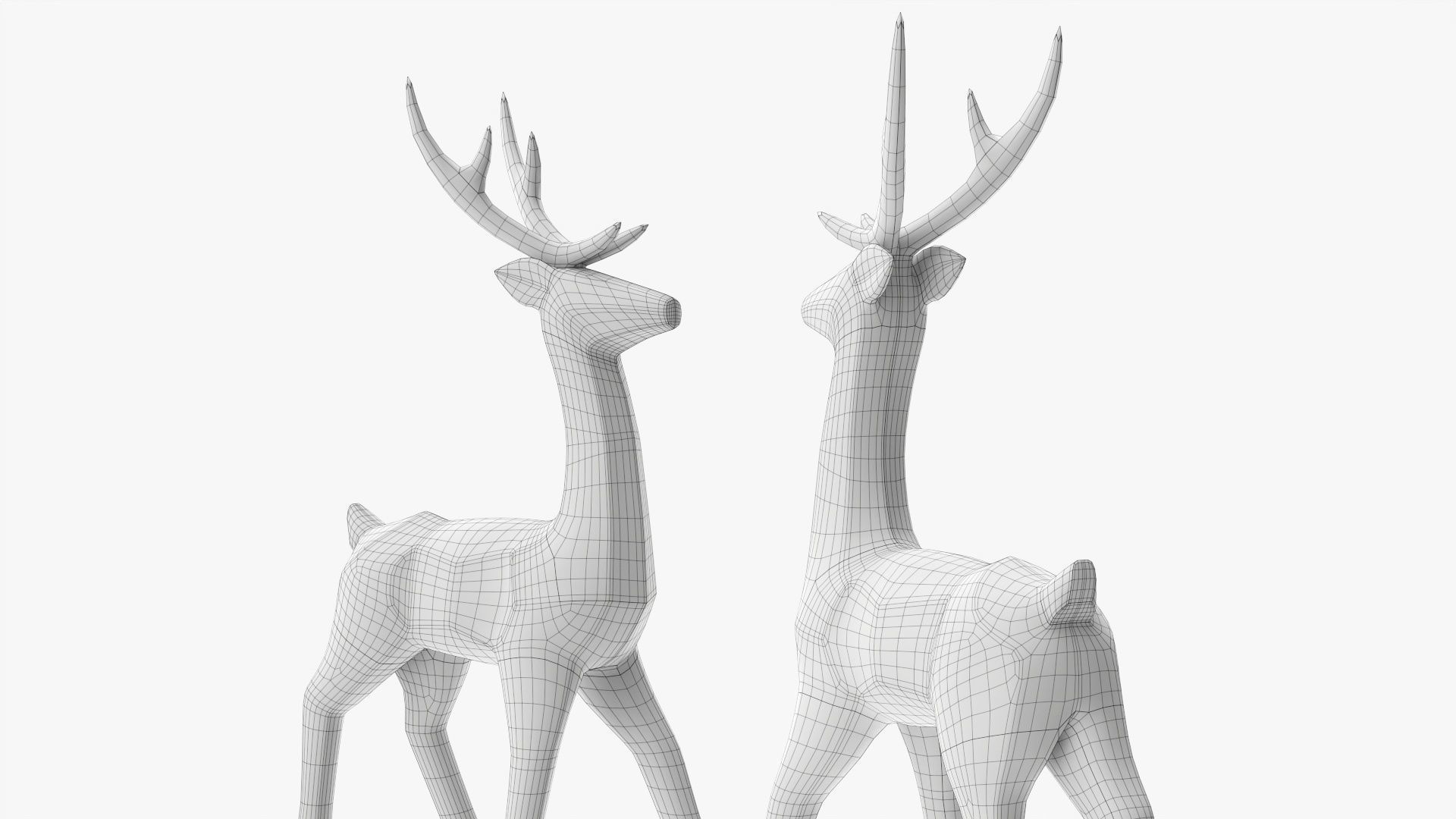 Black decorative reindeer 3D model_10