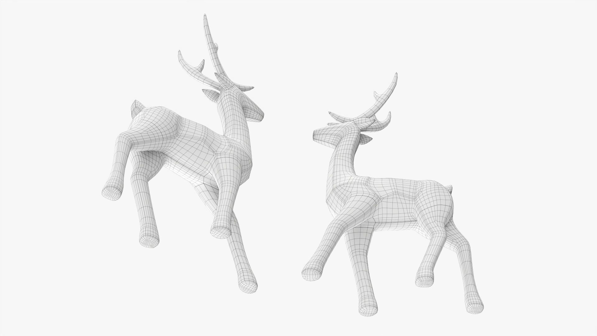 Black decorative reindeer 3D model_9
