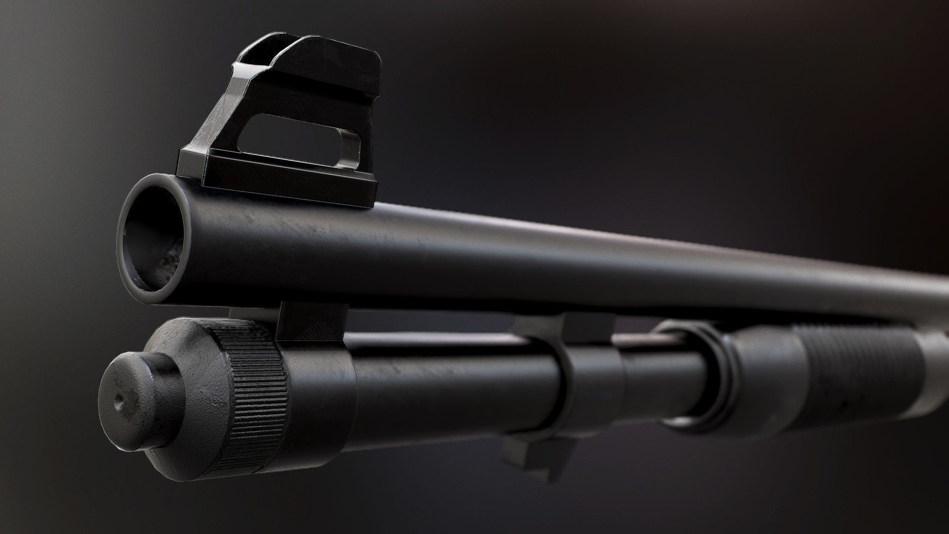 Mossberg 590A1 - Model and Textures Low-poly 3D model_1