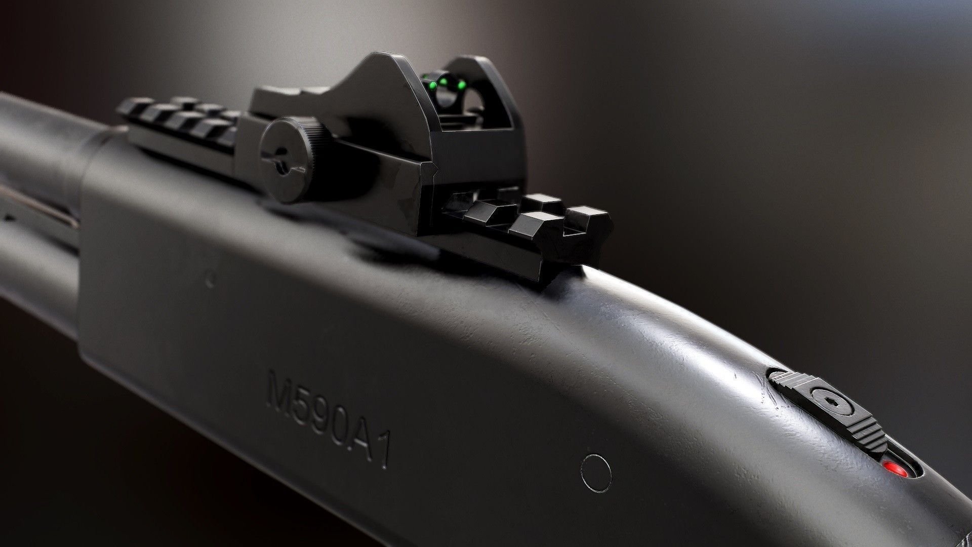 Mossberg 590A1 - Model and Textures Low-poly 3D model_3
