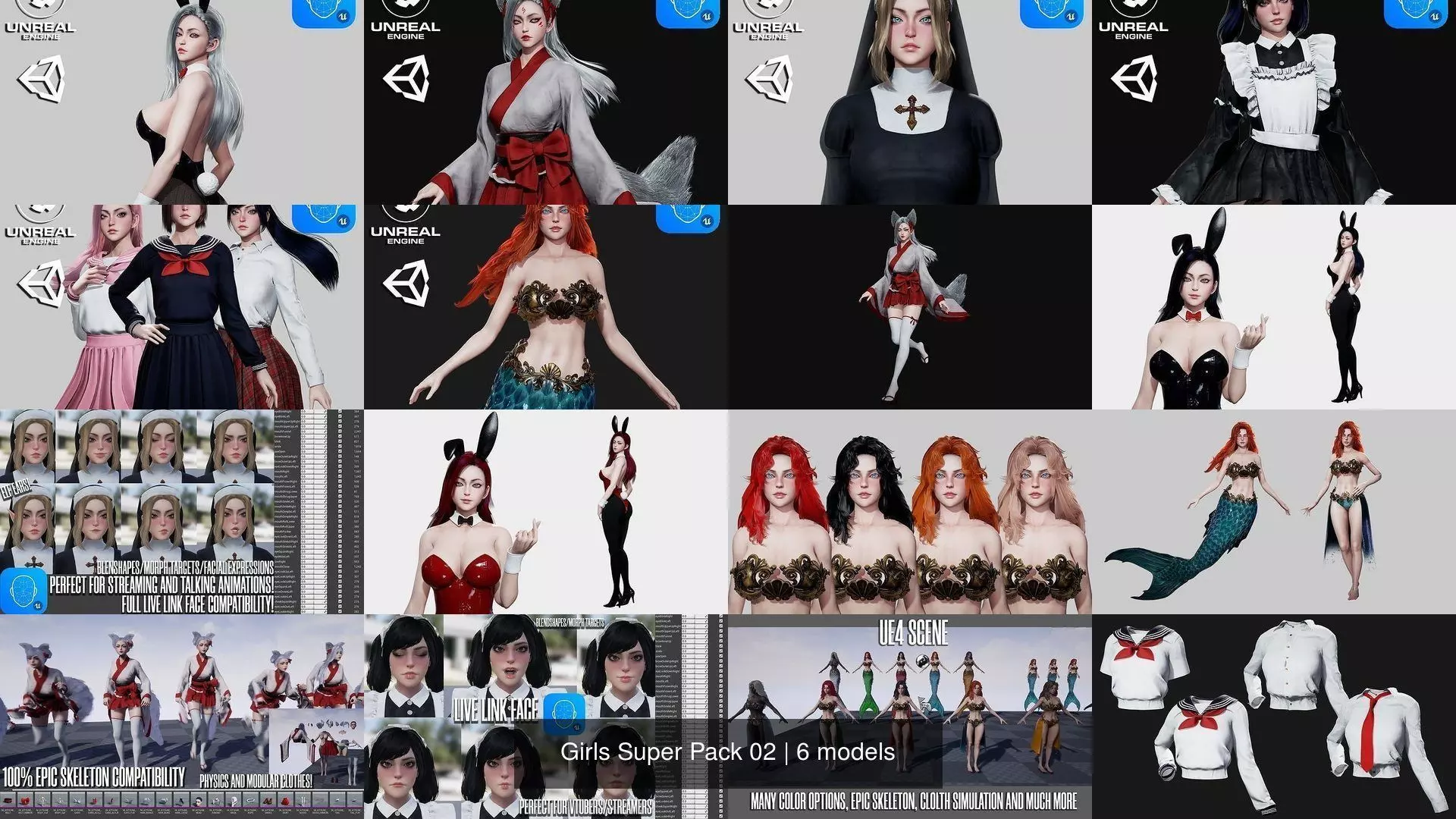 Girls Super Pack 02 3D Model Collection_7