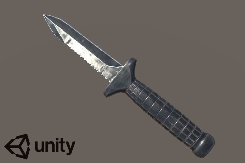 Low Poly Combat USSR knife OTs-04 Low-poly 3D model_9