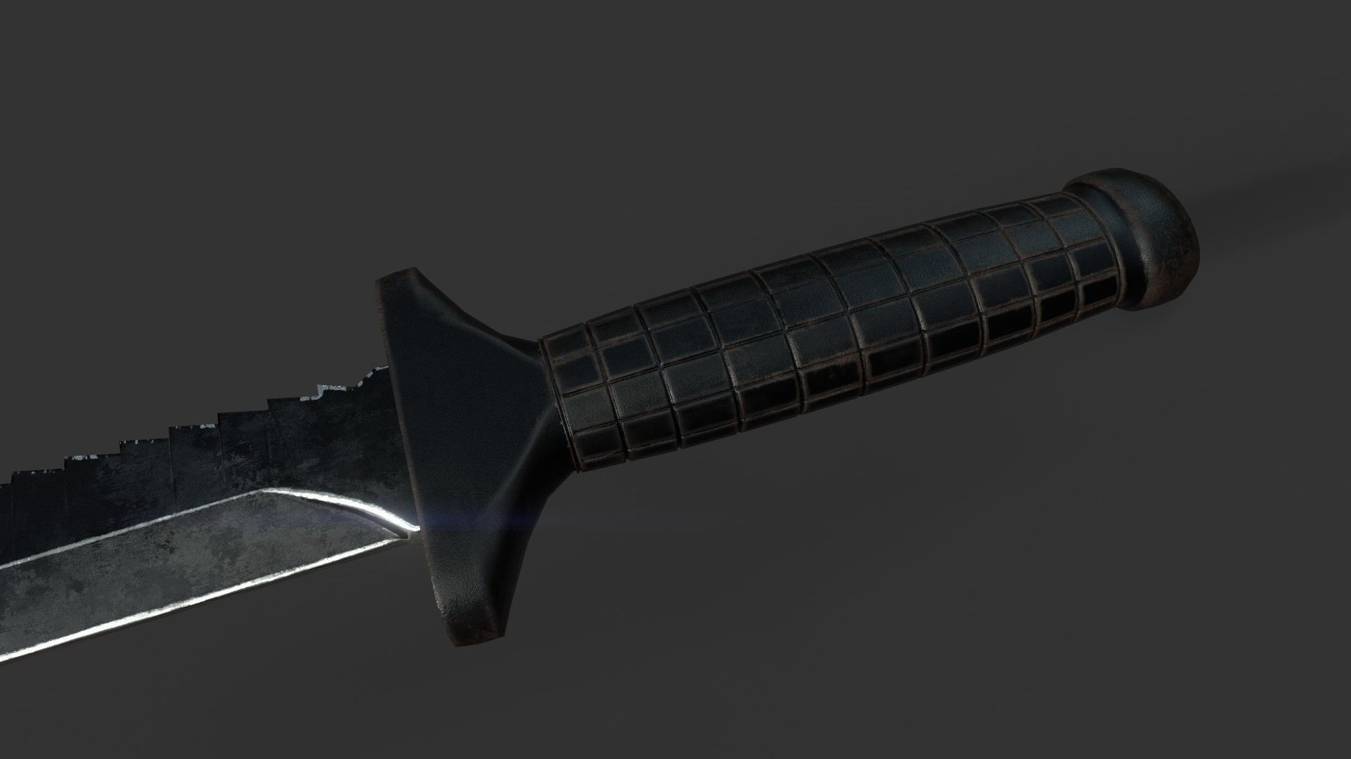 Low Poly Combat USSR knife OTs-04 Low-poly 3D model_1
