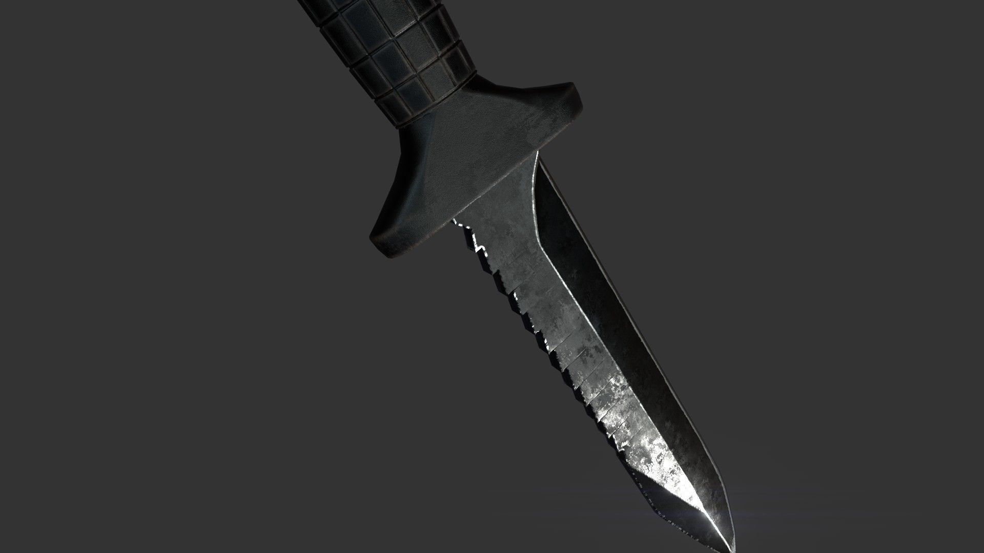 Low Poly Combat USSR knife OTs-04 Low-poly 3D model_7