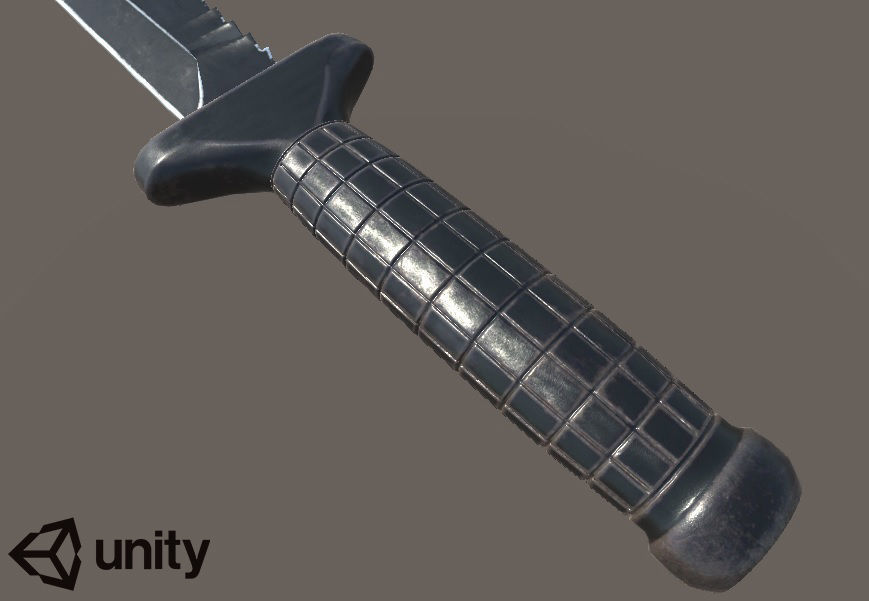 Low Poly Combat USSR knife OTs-04 Low-poly 3D model_8