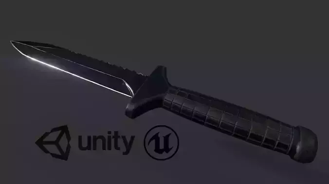 Low Poly Combat USSR knife OTs-04