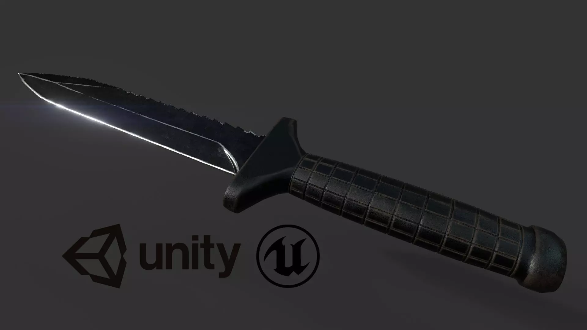 Low Poly Combat USSR knife OTs-04 Low-poly 3D model_0