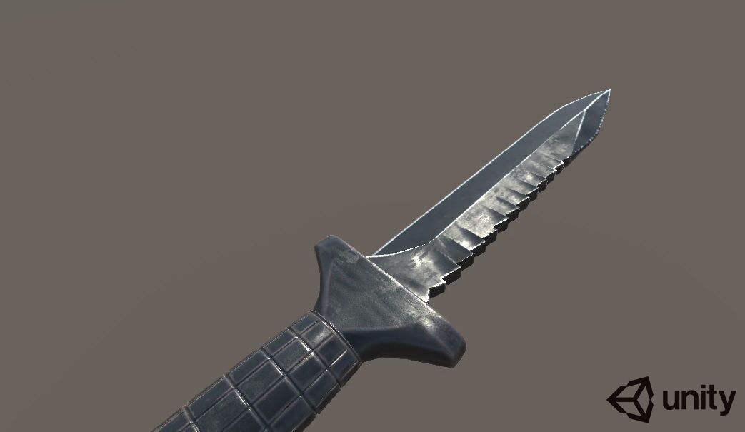 Low Poly Combat USSR knife OTs-04 Low-poly 3D model_10