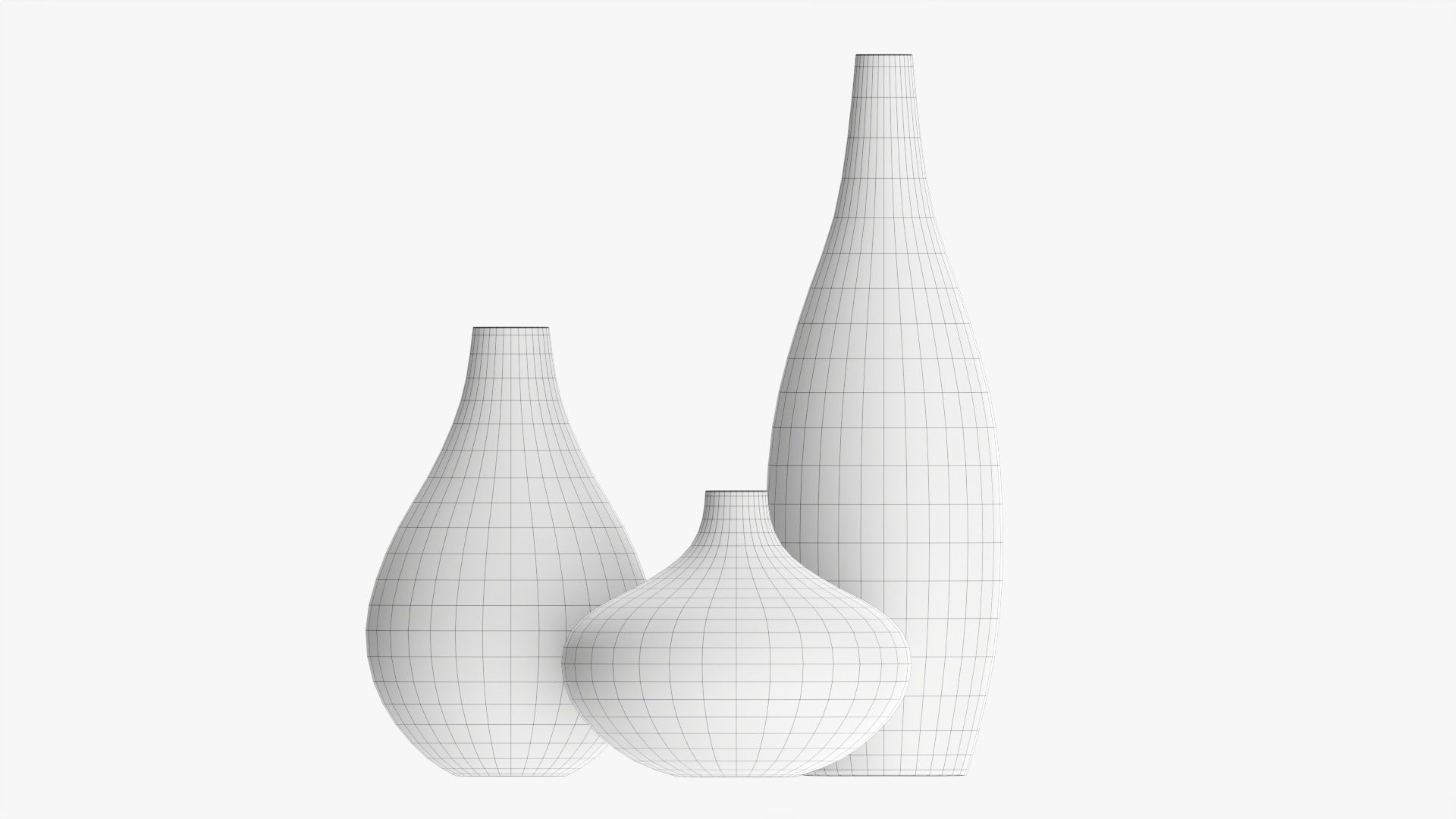 Three decorative vases 3D model_9