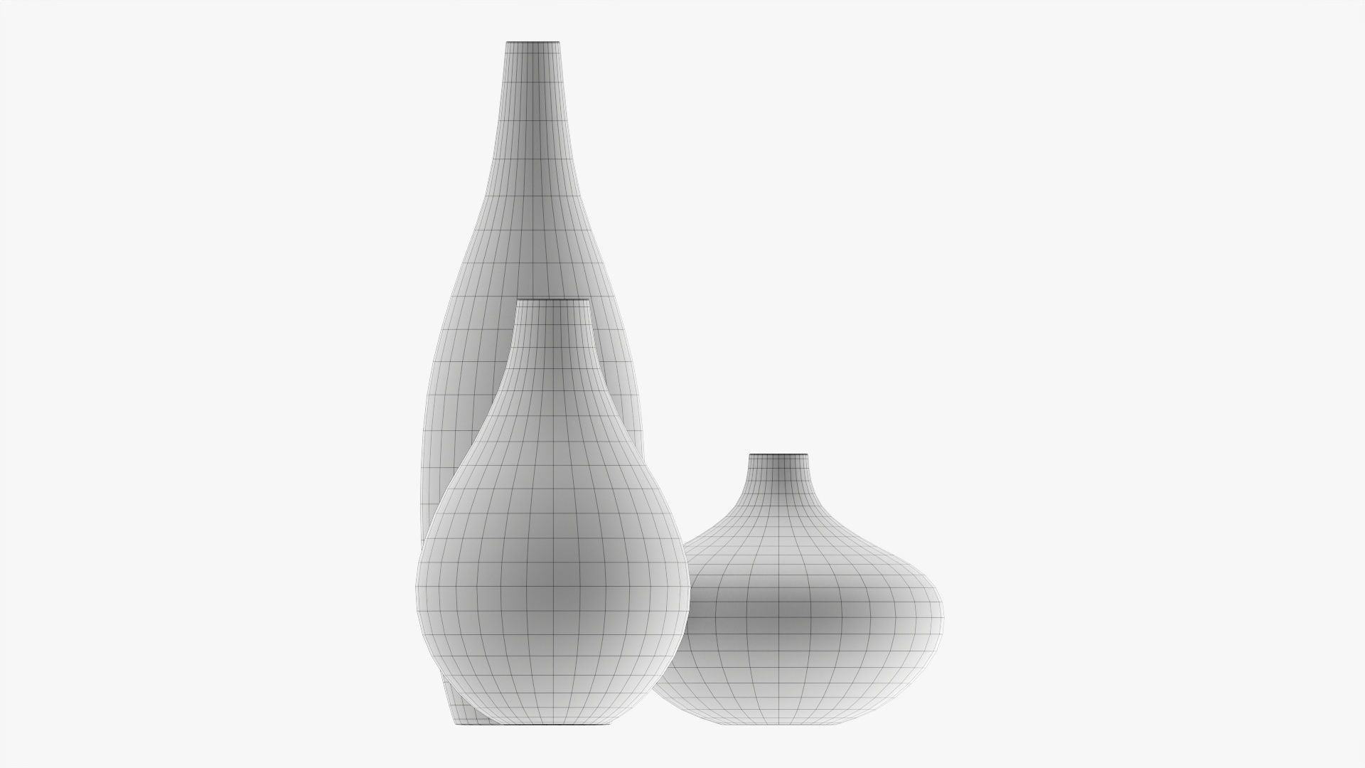 Three decorative vases 3D model_10