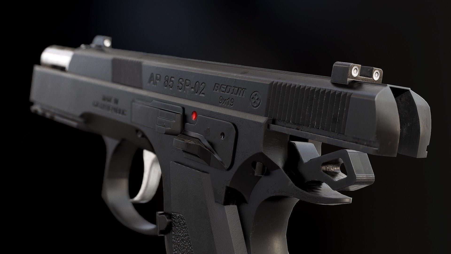 CZ85 - Model and Textures Low-poly 3D model_3