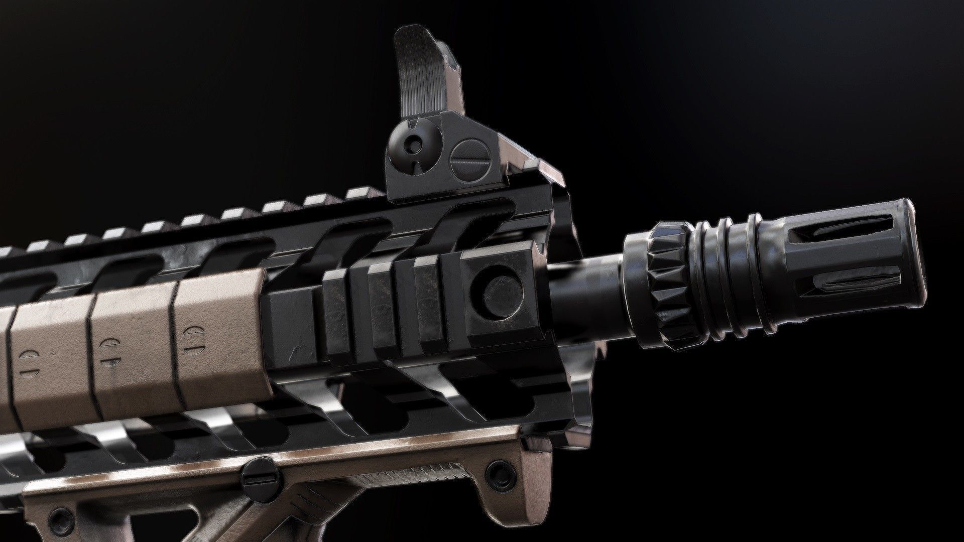 MK18 - Model and Textures Low-poly 3D model_3