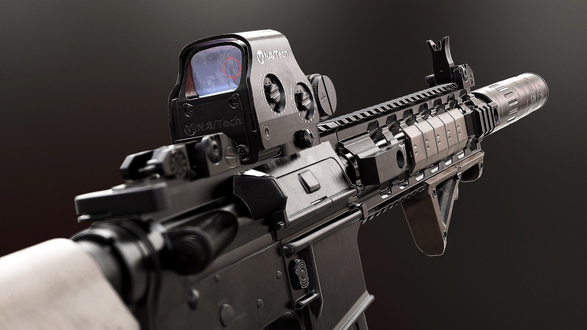 MK18 - Model and Textures Low-poly 3D model_4