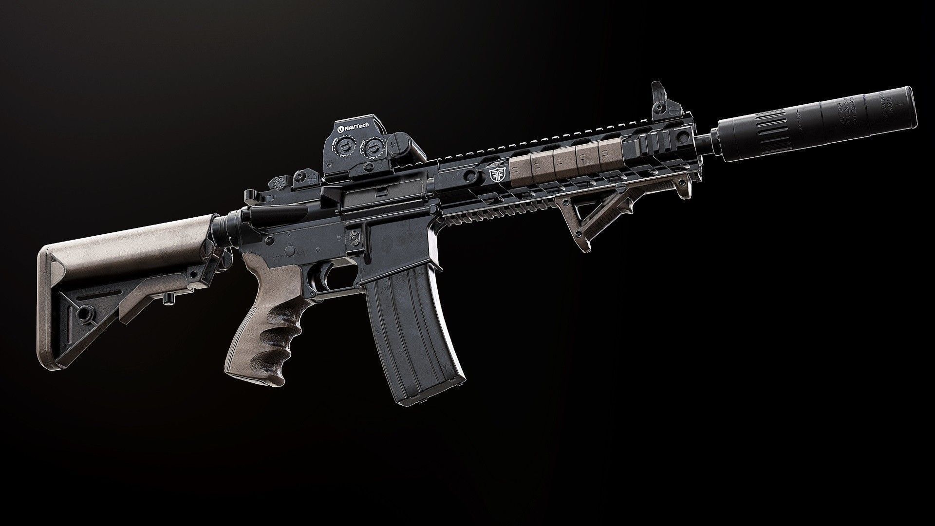 MK18 - Model and Textures Low-poly 3D model_1