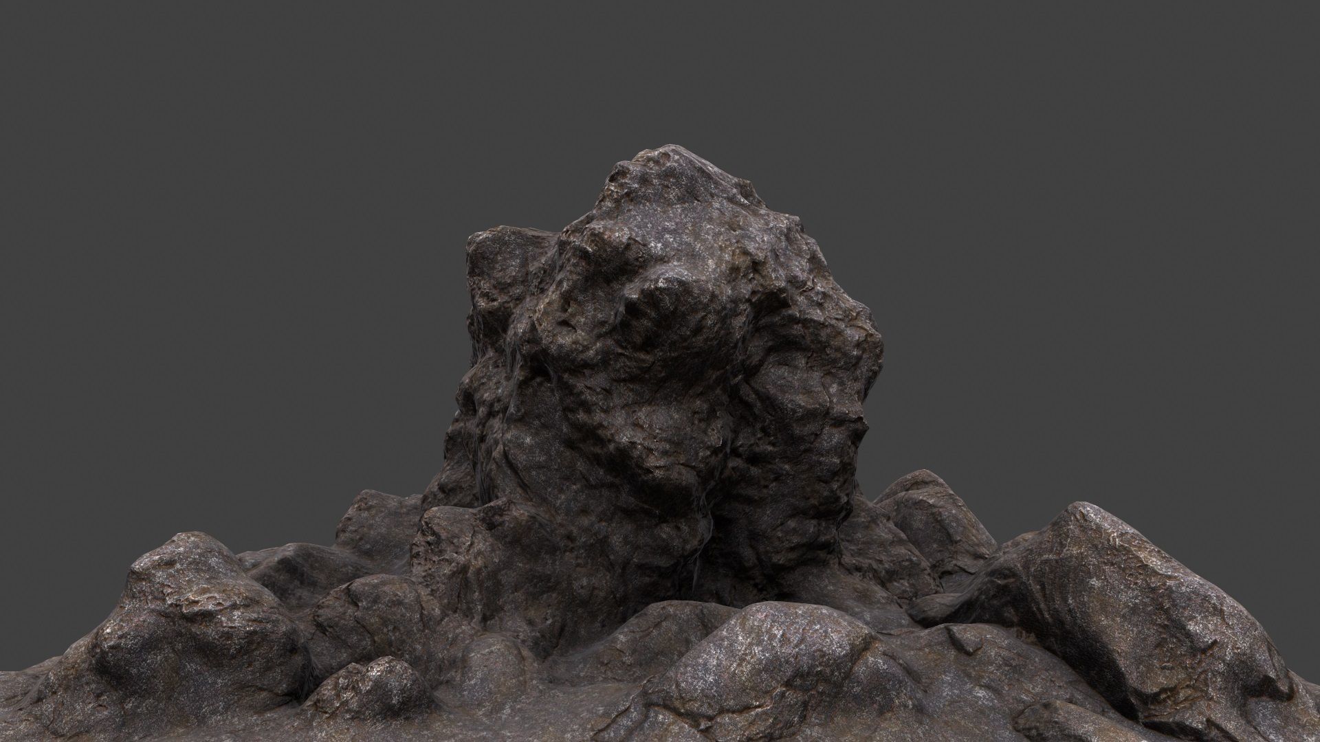 mount rock 3D model_1