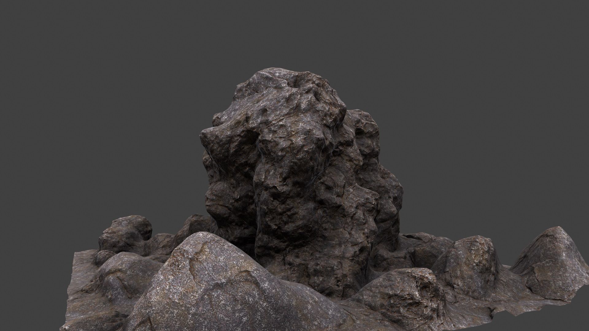 mount rock 3D model_8