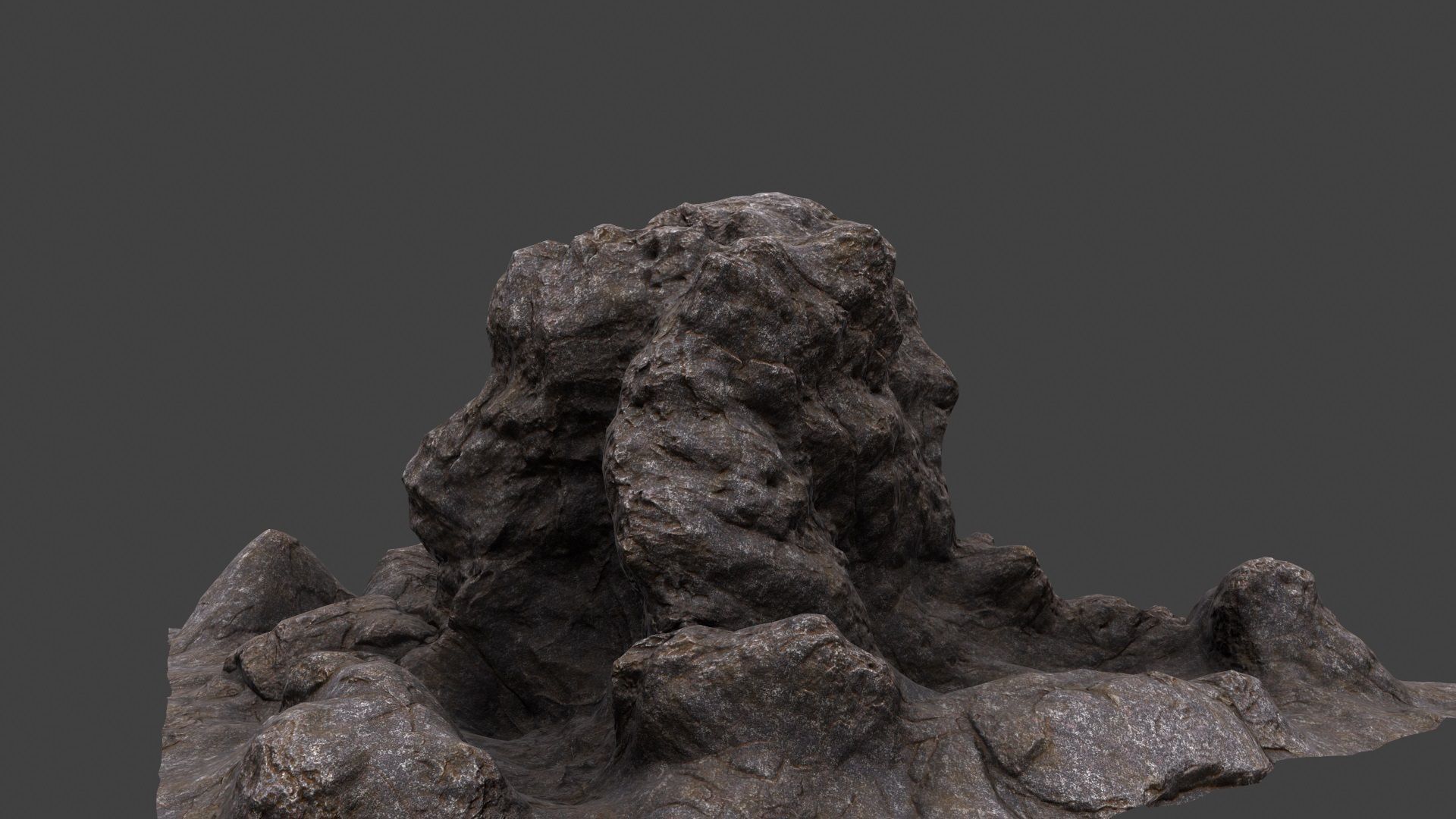 mount rock 3D model_4