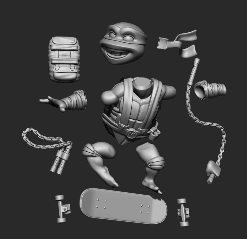 tortue ninja 3D print model_2
