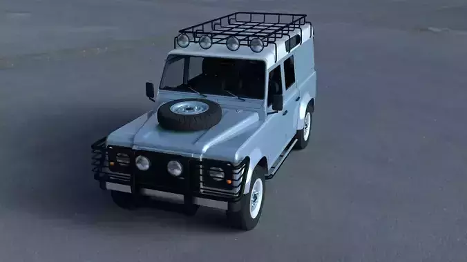 Land Rover Defender 110 Utility Station Wagon w interior HDRI