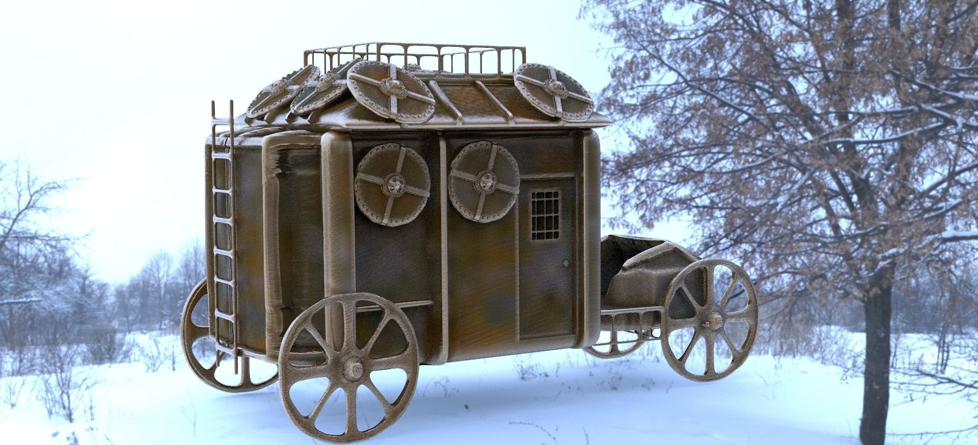 Stage Coach Armored 3D model_2