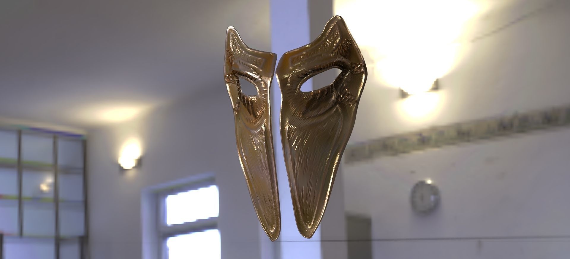 Mask Baroque masquerade Venice 3D model_1