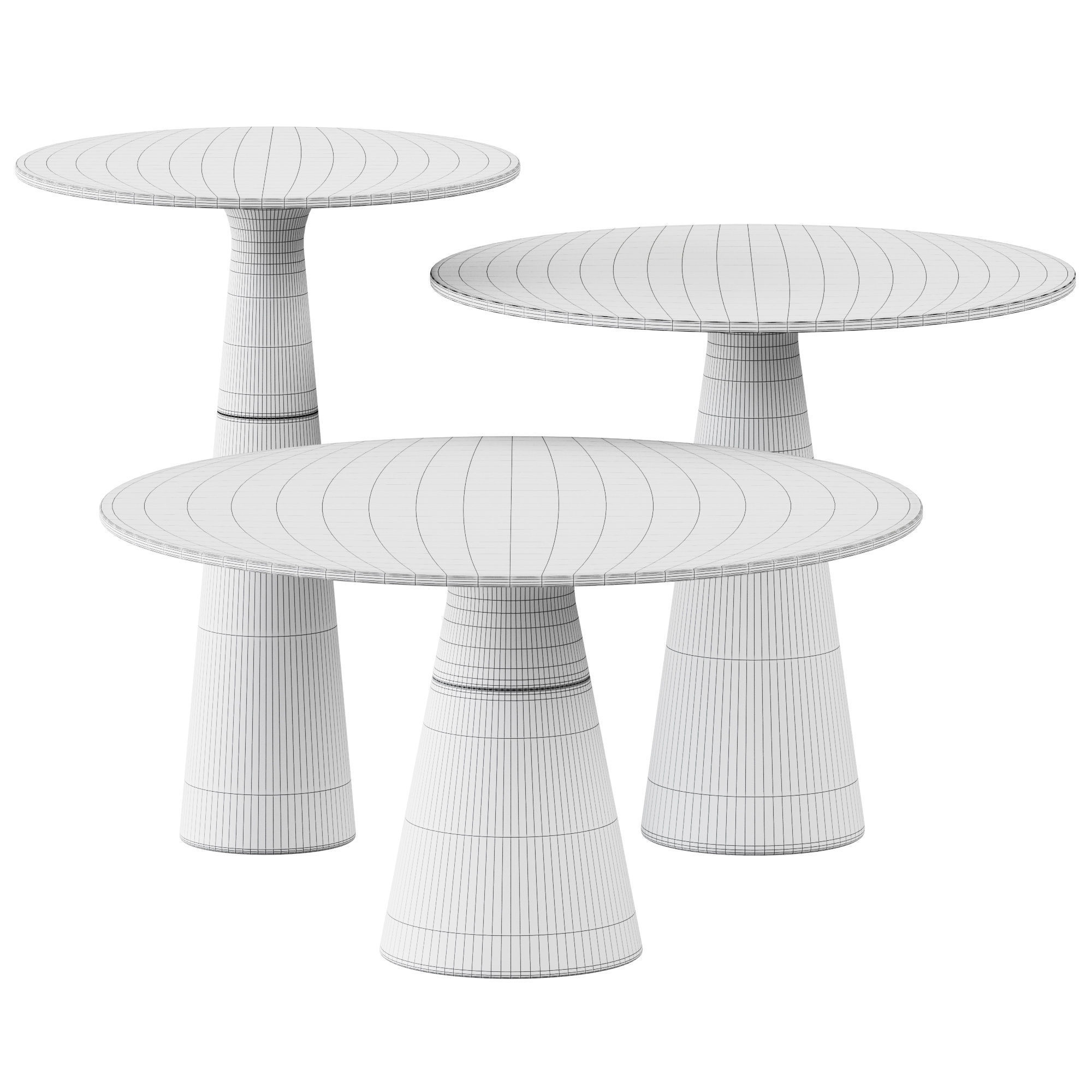 Wooden Leaf Coffee Tables by Neutra 3D model_1