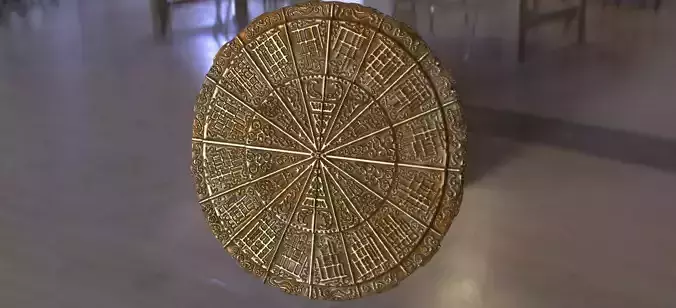 Sci-Fi Wheel of fortune model stand 3D model