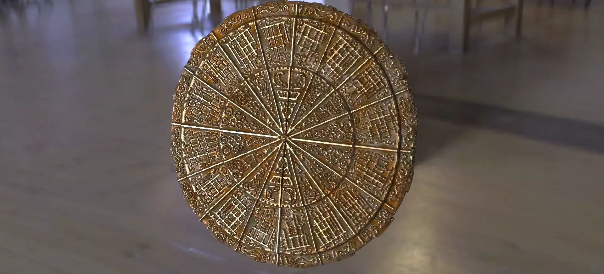 Sci-Fi Wheel of fortune model stand 3D model_0