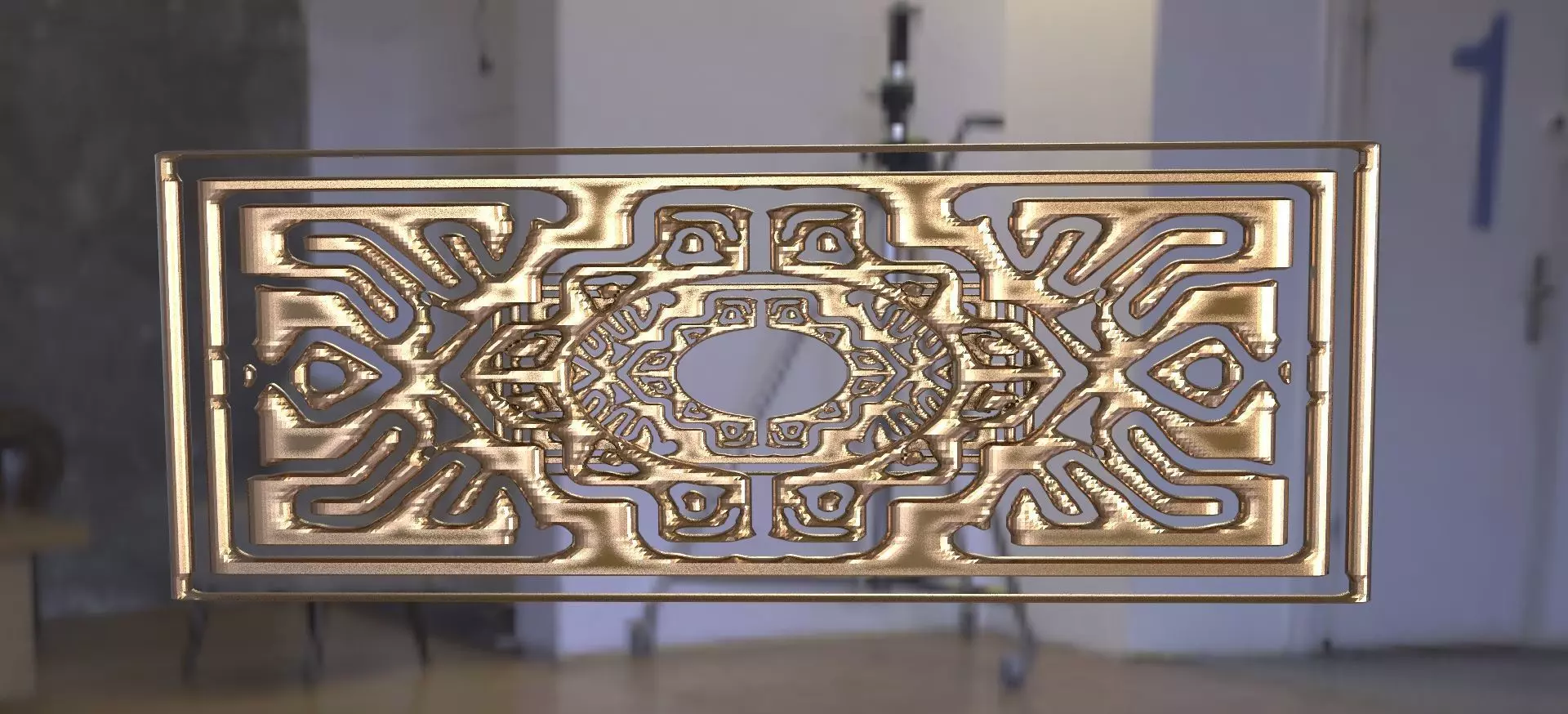 Modern Art Wall sculpture 3D model_0