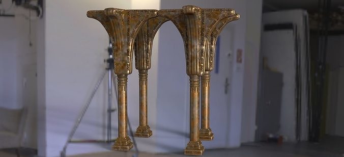 Pillars very ornate 3D model
