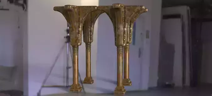 Pillars very ornate 3D model