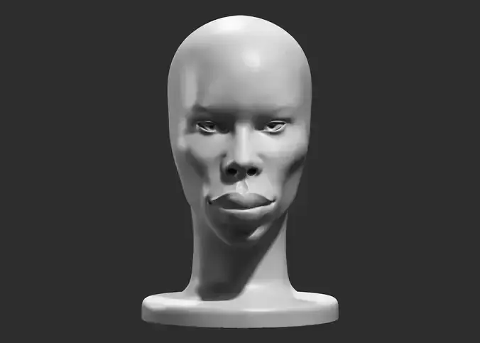 human woman head modern sculpture 3d print model 111