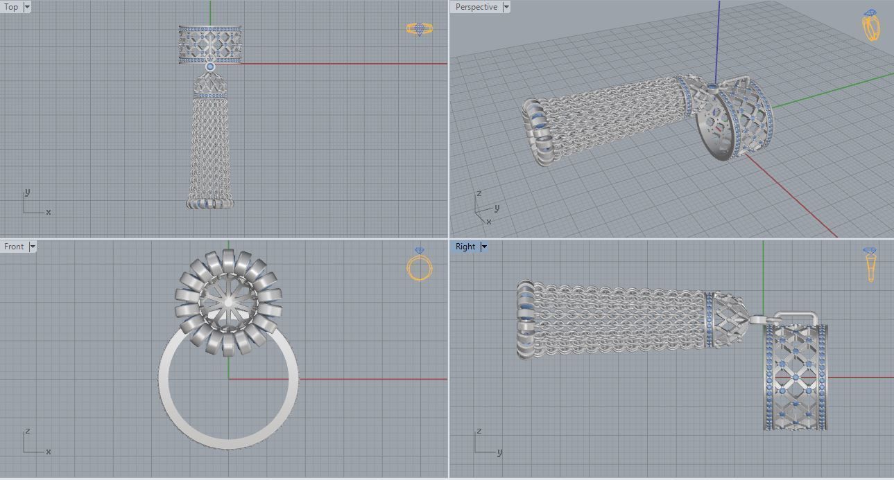 Tassel Ring 3D print model_6