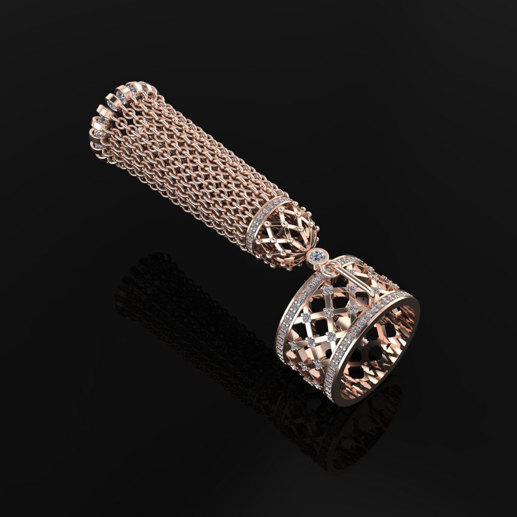 Tassel Ring 3D print model_1