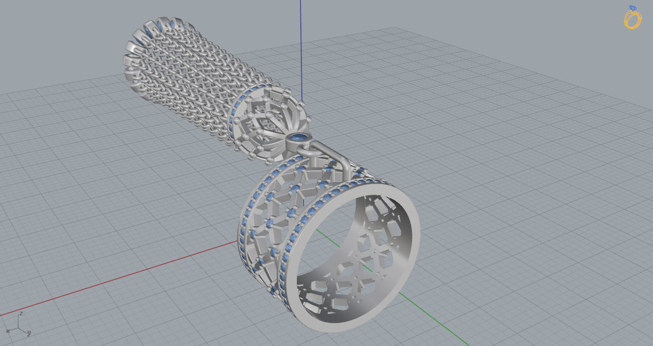 Tassel Ring 3D print model_9