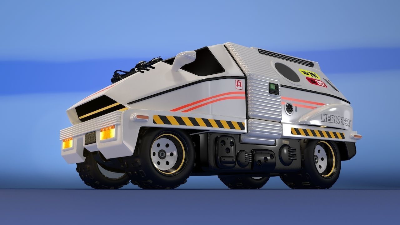 Mediabreak Futuristic Van 3D model_3