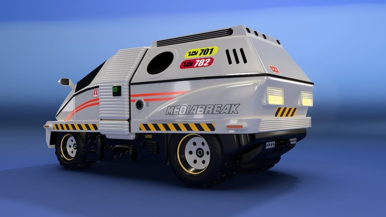 Mediabreak Futuristic Van 3D model_2