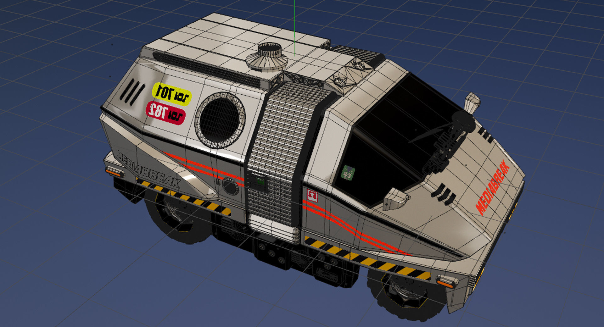 Mediabreak Futuristic Van 3D model_9