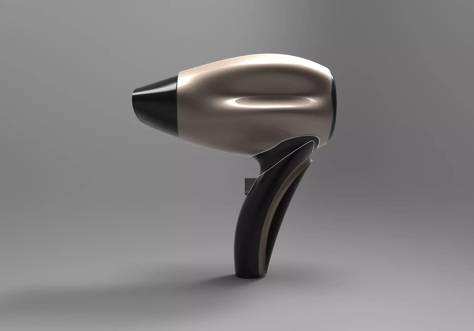 Hair Dryer Low-poly 3D model_0