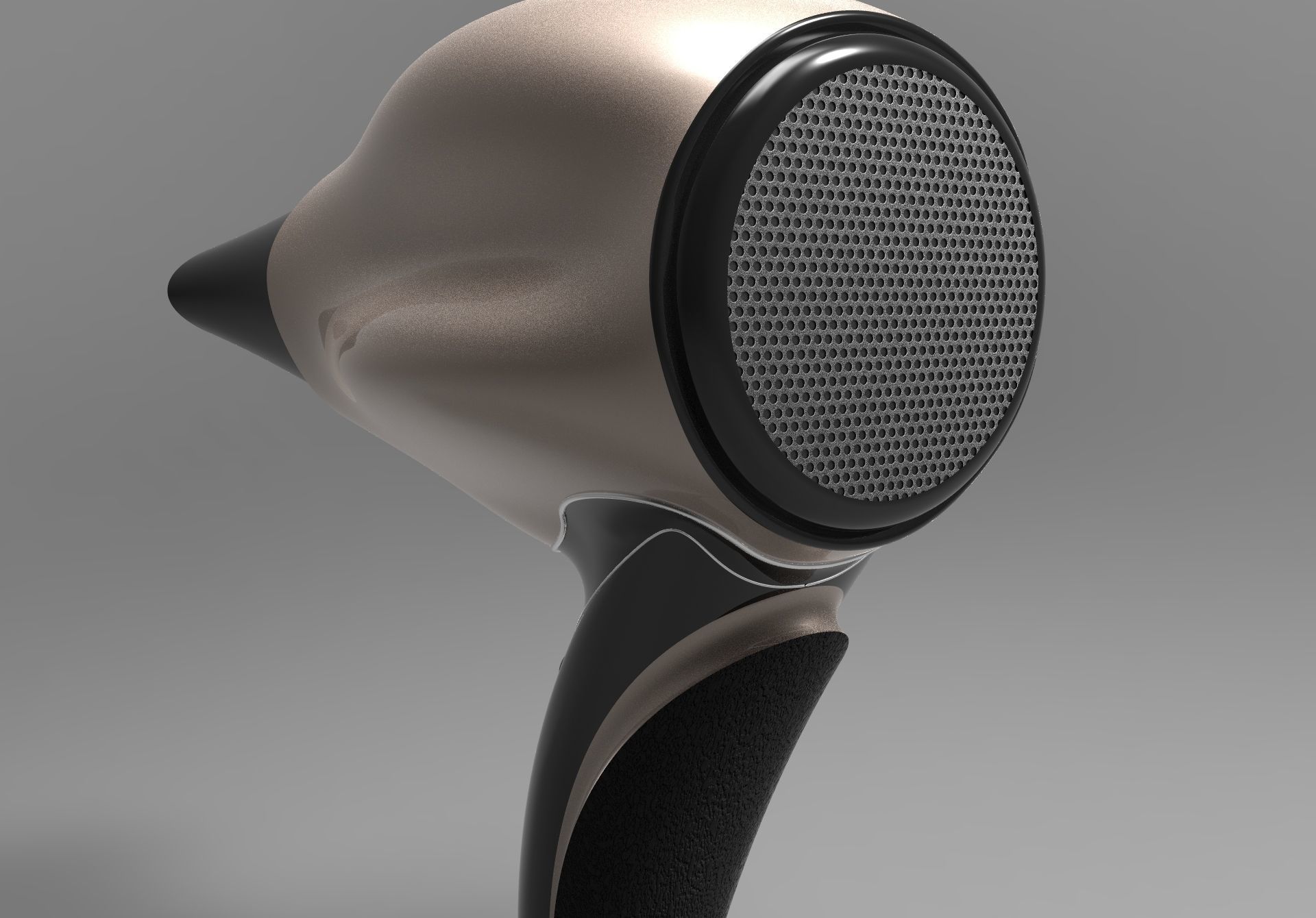 Hair Dryer Low-poly 3D model_4
