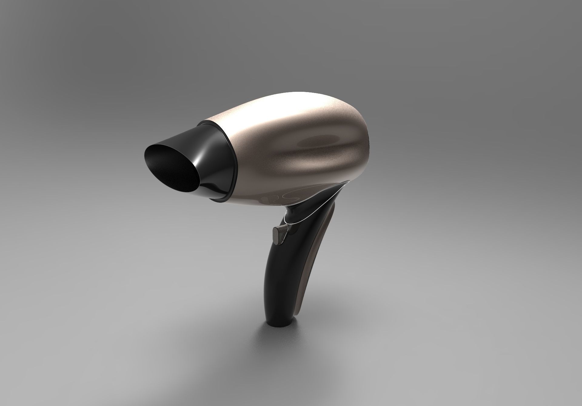 Hair Dryer Low-poly 3D model_3