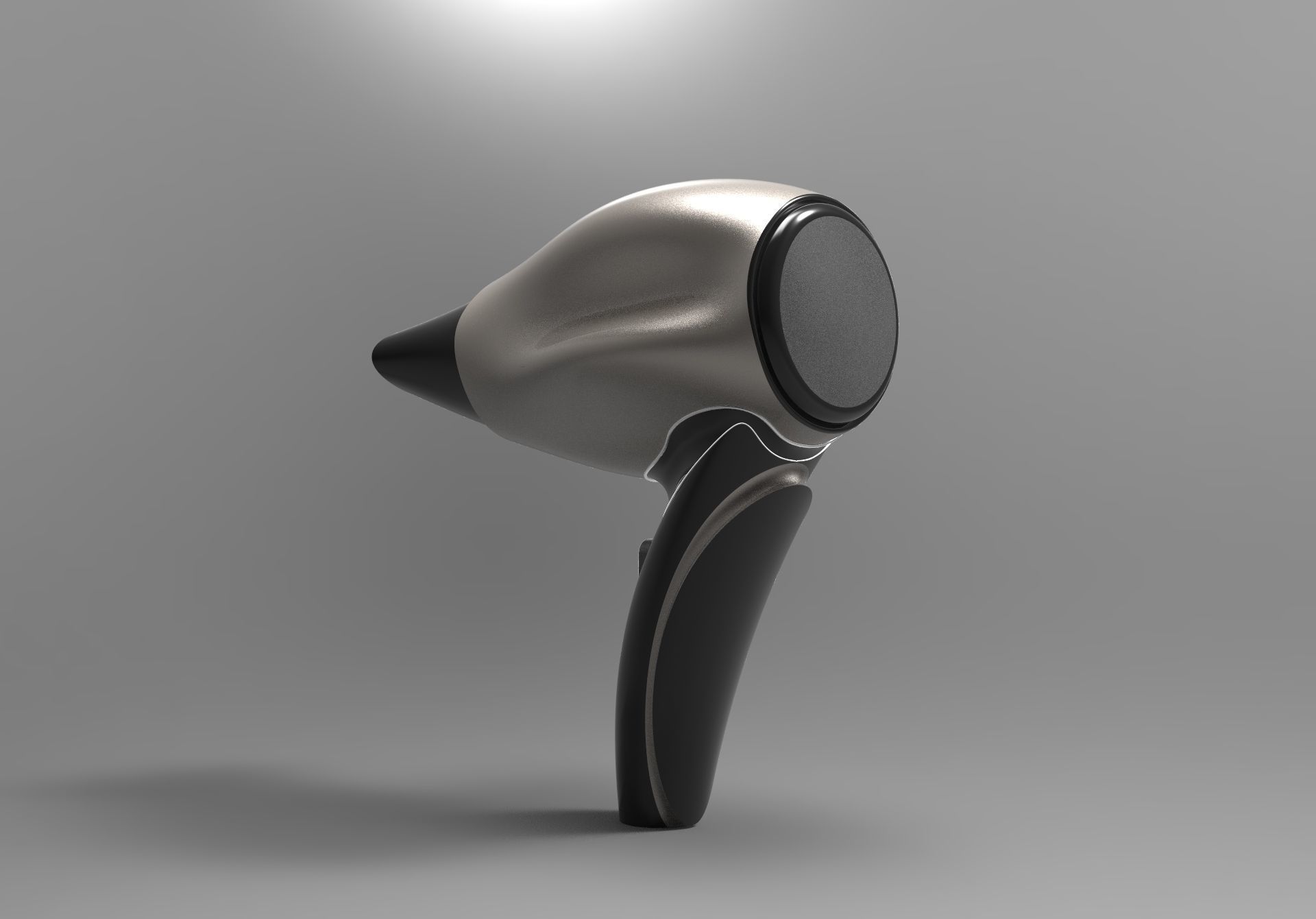Hair Dryer Low-poly 3D model_2