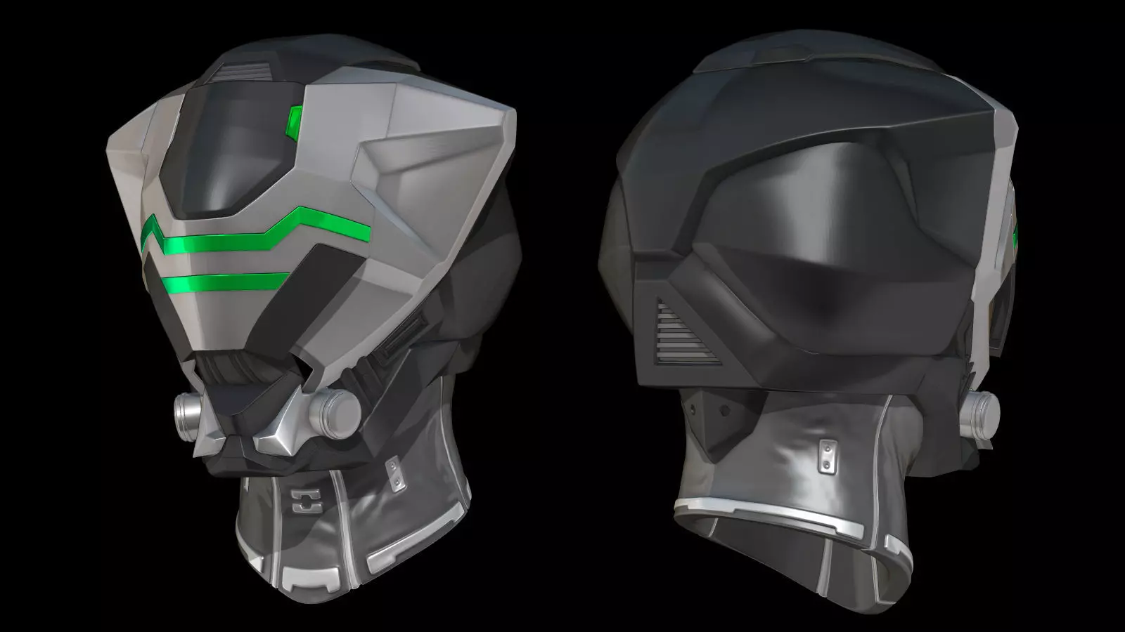 Sci-fi helmet Free 3D model