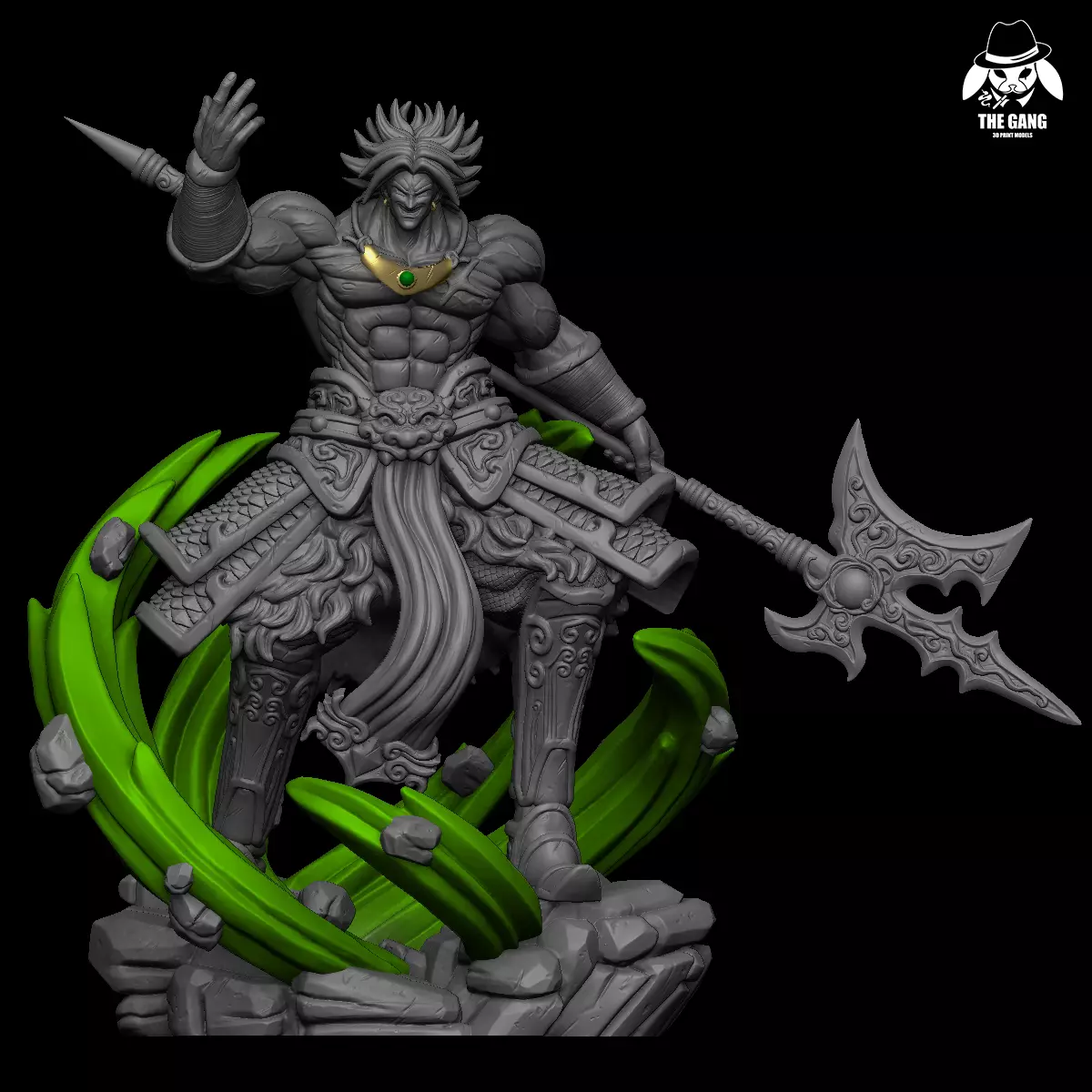 T5 Broly with armor from dragon ball stl file 3d print model 3D print model