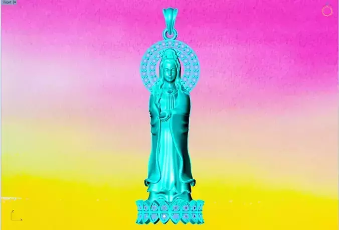 Buddha Guan Yin pendant