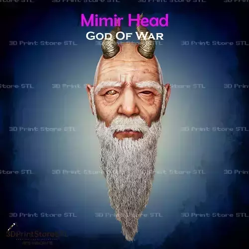 Mimir Head Cosplay God of War - STL File 3D print model